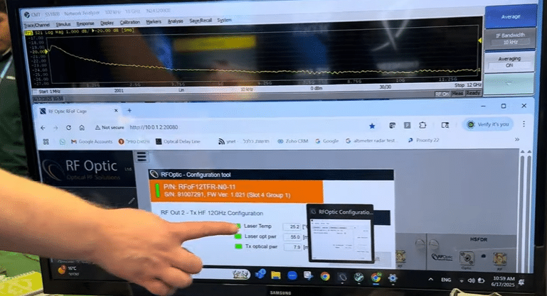 RFOptic live demo of RFOptic’s M&C s/w at IMS2025